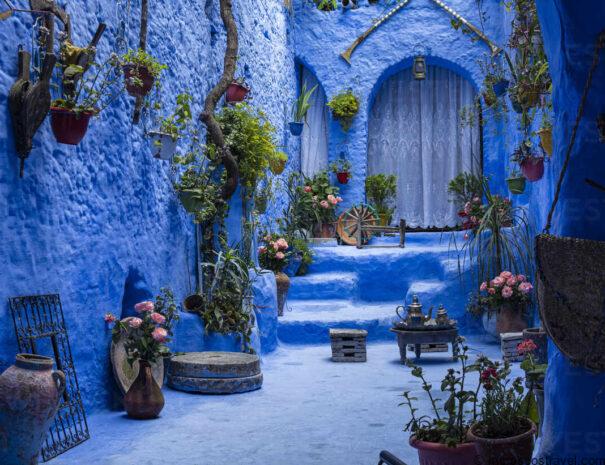 Excursion from Fes to Chefchouen (BLUE CITY) The blue city of Chefchaouen, Morocco, North Africa, Africa
