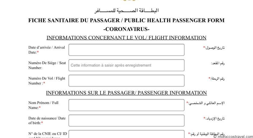 Where I can Find & Download The Travel Health Form? Morocco Travel Heath Form