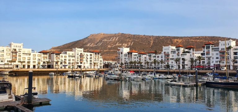 Agadir marina and beach