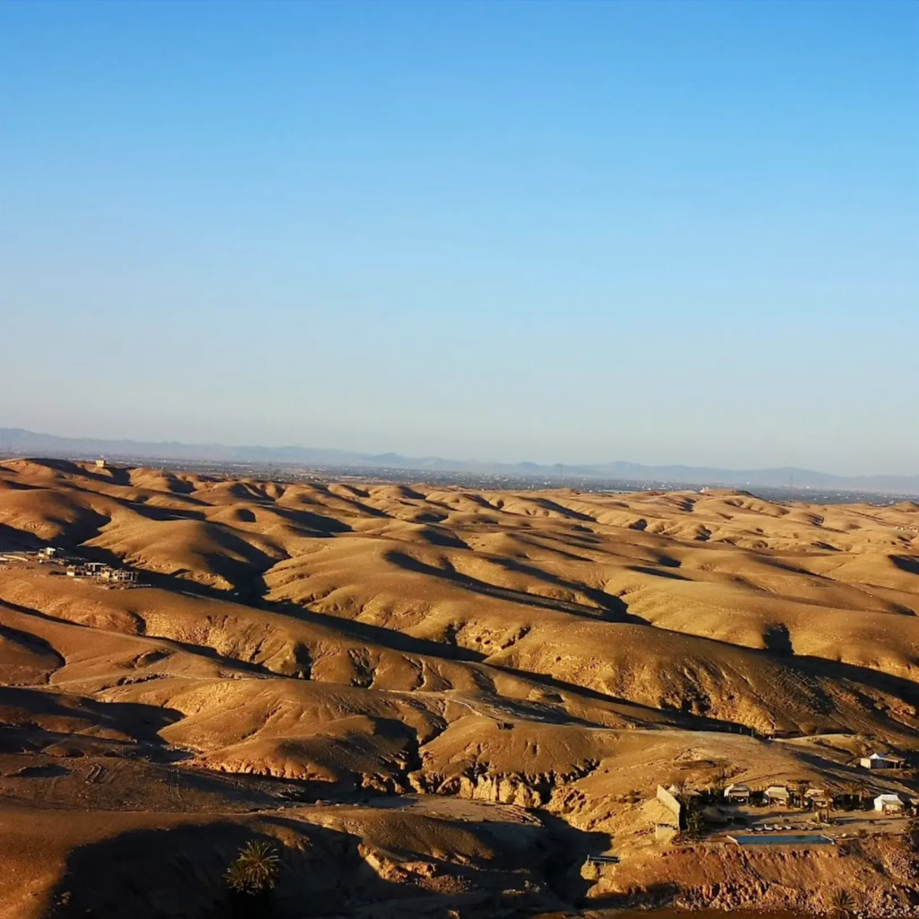 The stony Agafay desert near Marrakech