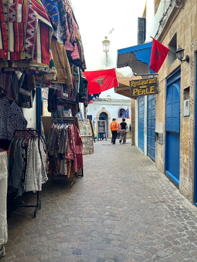Shops on a blue street in Chefchaouen