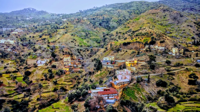 Terraced village in the Moroccan mountains