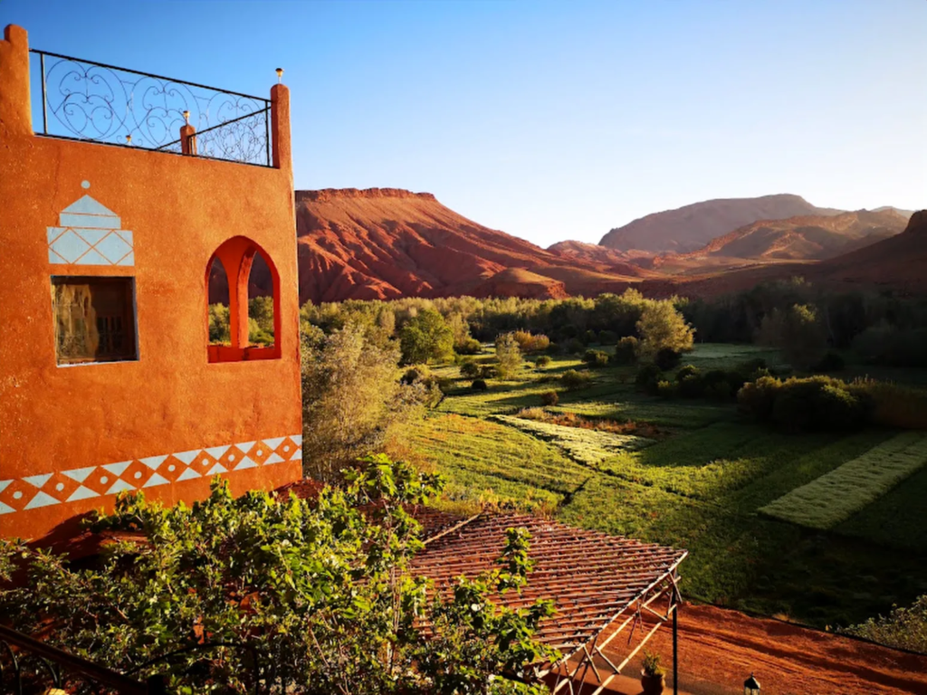 Valley view from a kasbah terrace in the Atlas