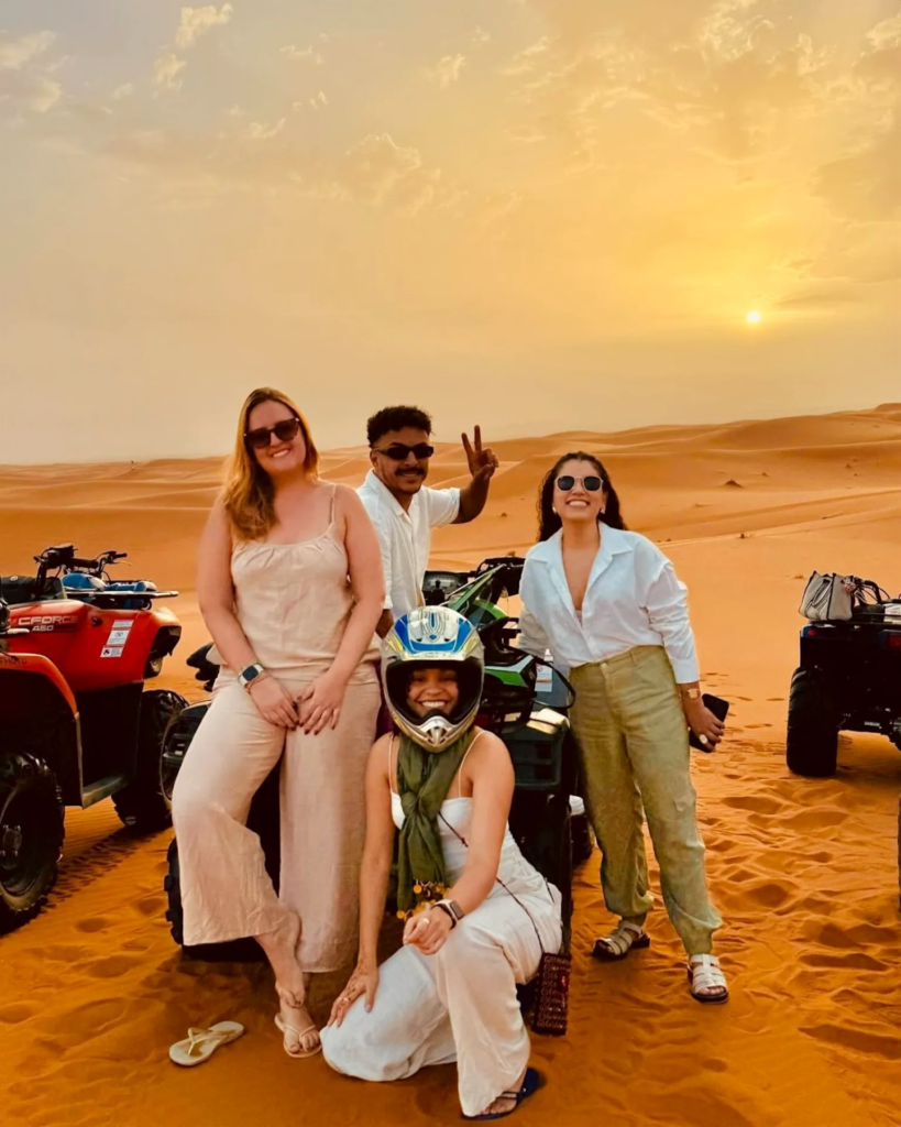 Jízda na čtyřkolkách po dunách Erg Chebbi v Merzouze