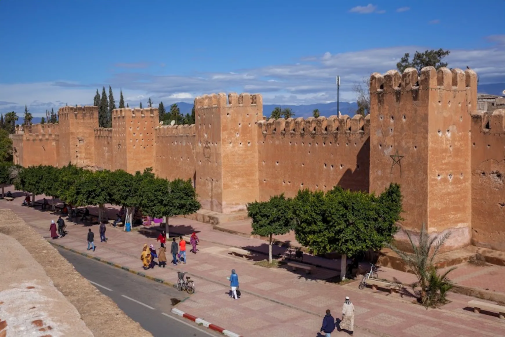 Medina walls and towers in Morocco
