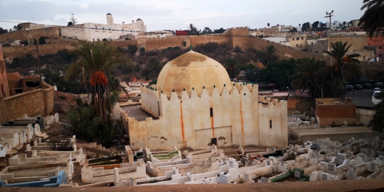View over an old Moroccan medina