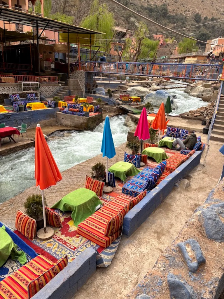 Riverside cafes in the Ourika Valley