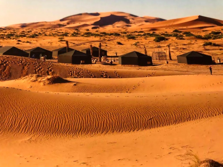Desert camp among the Erg Chebbi dunes, Merzouga