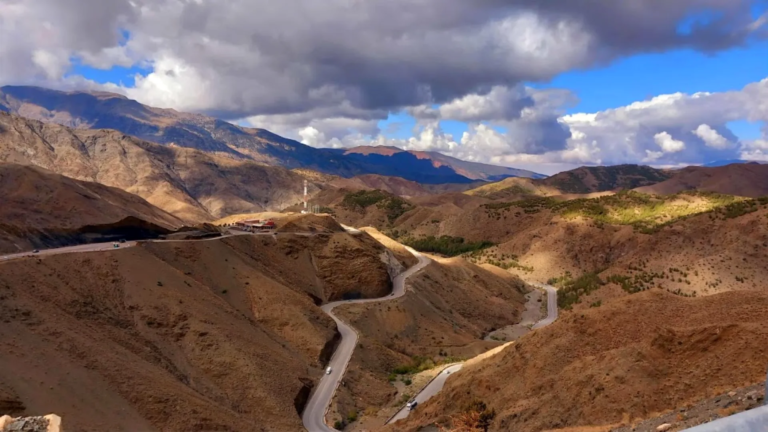 Tizi n Tichka pass in the High Atlas